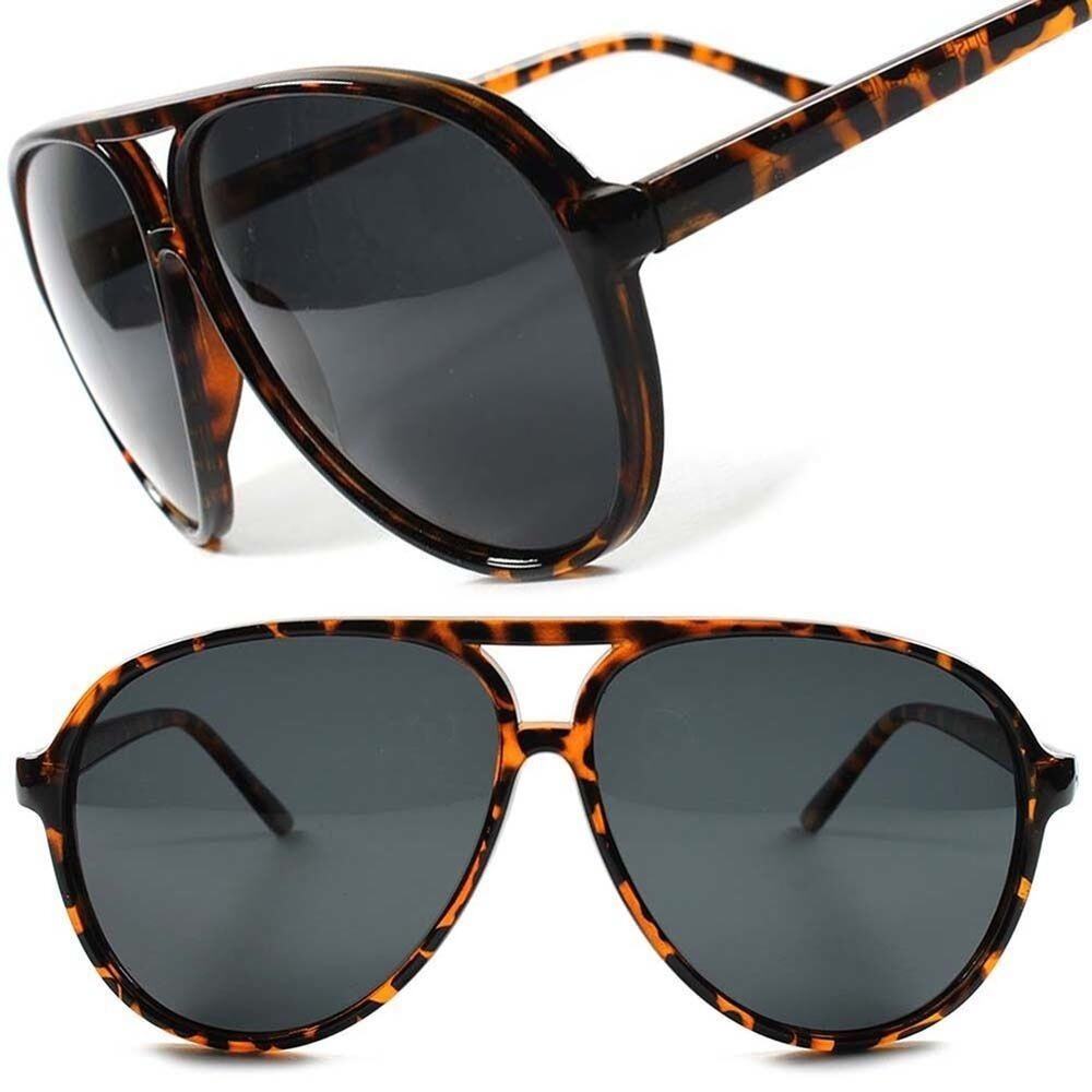 Retro 80s Tortoise Retro Oversized Anti Glare Mens Womens Polarized Sunglasses